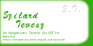 szilard tevesz business card